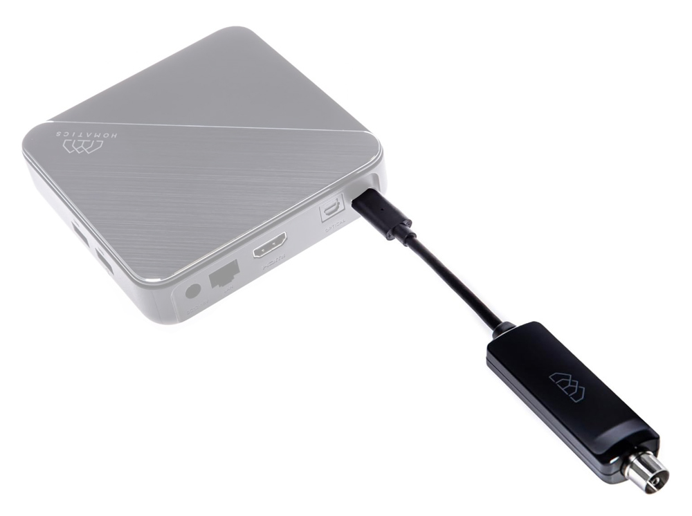 HOMATICS δέκτης κεραίας DVBT2TUNER για TV Box, DVB-T2, USB-C, μαύρος - Image 2