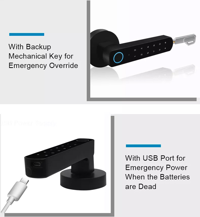 SECUKEY ηλεκτροπύρος D100-BT, συνδυασμού & fingerprint, μαύρος - Image 3