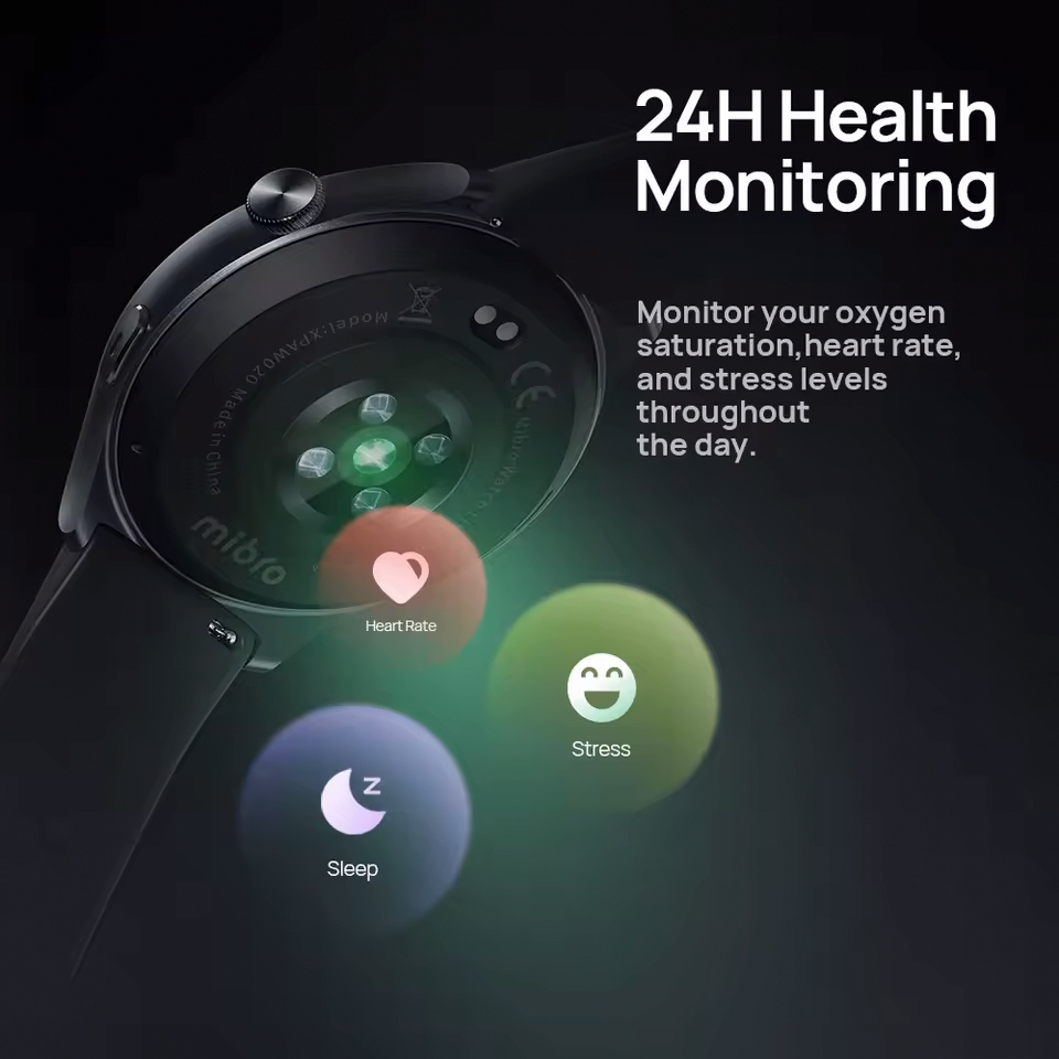 MIBRO smartwatch Lite 3 με 2x λουράκια, heart rate, 1.3" AMOLED, 2 ATM, γκρι/καφέ - Image 5